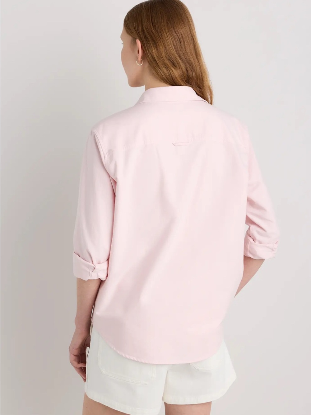Quince Organic Cotton Relaxed Oxford Shirt size s opal pink - Picture 2 of 11